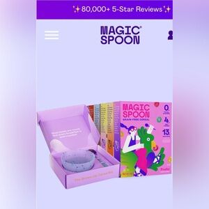 Magic Spoon one-of-a-kind Zebra bowl and spoon set NIB